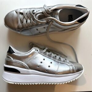 Japanese Onitsuka Tiger- Y2K platform silver sneakers - new